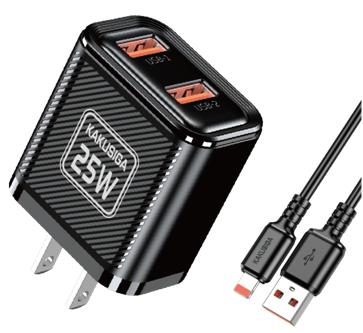 KAKUSIGA KSC-2238 Dual-Port Private Mold Charger Set (US) Lightning