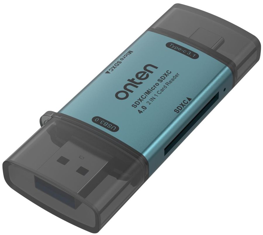 ONTEN OTN-CR631 3-in-1 USB-A/C SD4.0+TF4.0 Card Reader