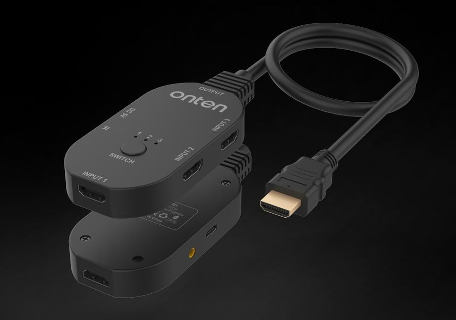 ONTEN OTN-CS381 3x1 HDMI 2.1 Switch 8K@60Hz 3*1 HDMI 2.1