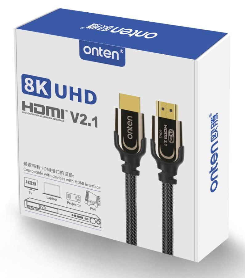 ONTEN OTN-HD180 8K@60hz High Speed HDMI Cable HDMI V2.1 8K@60hz 48Gbps