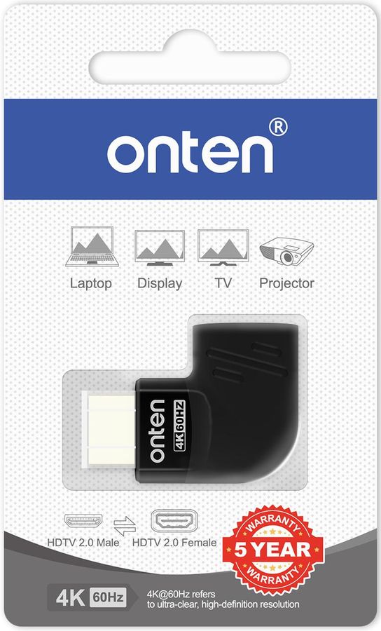 ONTEN OTN-HD815D 4K@60hz HDMI Male to Female Adapter High Speed HDMI V2.0
