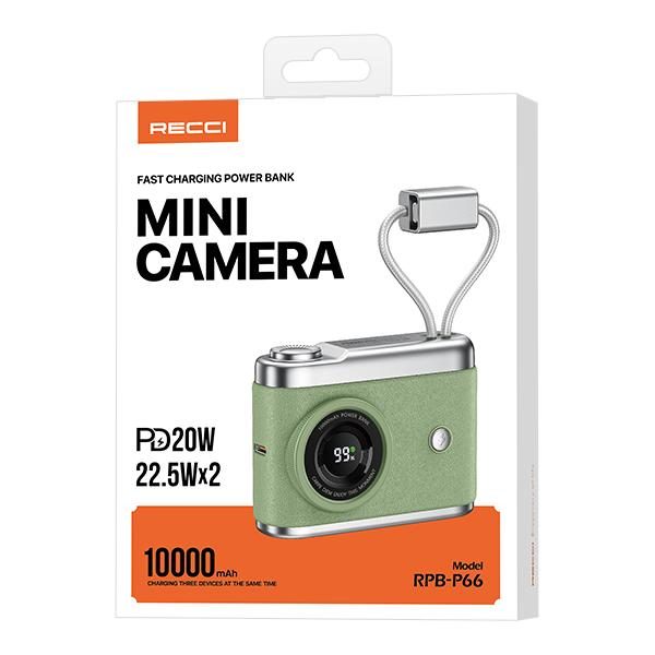 RECCI RPB-P66 MIMI Camera 22.5W+PD 20W