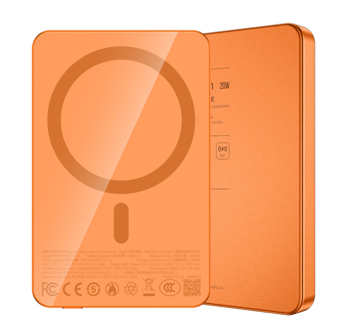 RECCI RPB-W35A Power BANK 15W Magnetic wireless charger