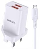 KAKUSIGA KSC-915 dual port charger set (UK)(Micro)